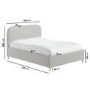 Grey Fabric King Size Bed Frame - Zara