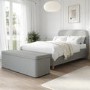 Grey Fabric Small Double Bed Frame - Zara