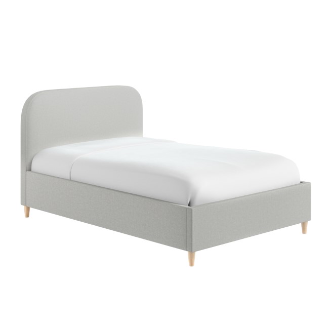 Grey Upholstered Small Double Bed Frame - Zara