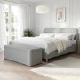 Grey Fabric Super King Bed Frame - Zara