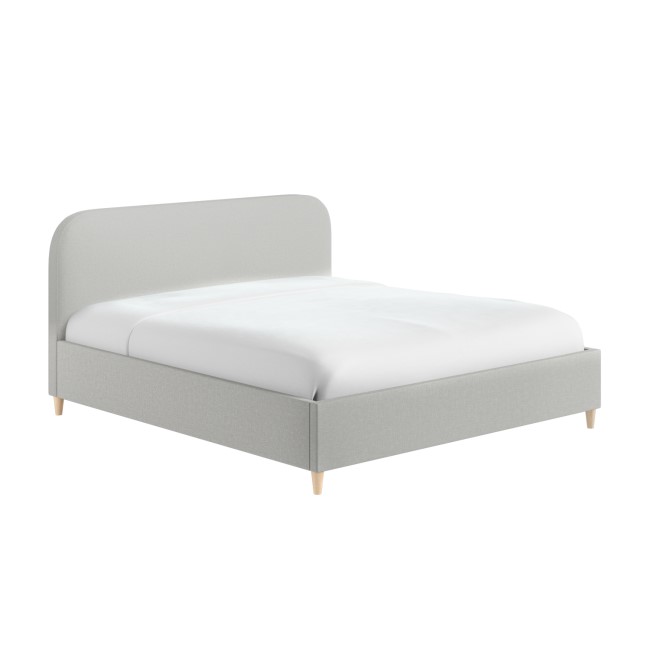 Grey Upholstered Super King Bed Frame - Zara