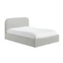 Grey Fabric Double Ottoman Bed Frame - Zara