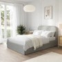 Grey Fabric Small Double Ottoman Bed Frame - Zara