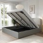 Grey Fabric Super King Ottoman Bed Frame - Zara