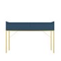 Navy Blue Modern Dressing Table with 2 Drawers - Zion