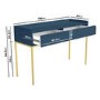 Navy Blue Modern Dressing Table with 2 Drawers - Zion