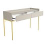 Beige Modern Dressing Table with 2 Drawers - Zion