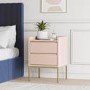 Pink Modern 2 Drawer Bedside Table with Legs - Zion