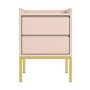 Pink Modern 2 Drawer Bedside Table with Legs - Zion