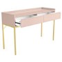 Pink Modern Dressing Table with 2 Drawers - Zion