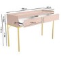 Pink Modern Dressing Table with 2 Drawers - Zion