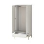 Modern Taupe 2 Door Double Wardrobe with Drawer - Zion