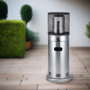 electriQ Outdoor Freestanding Bullet Gas Heater - Stainless Steel