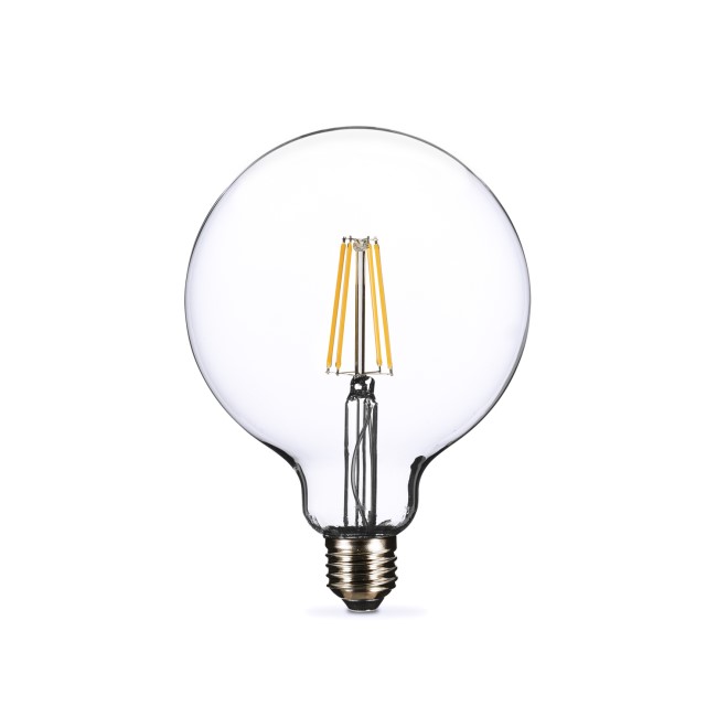 electriQ Dimmable Smart Wifi Large Filament Globe Bulb E27 screw Base - Clear finish - Alexa & Google Home compatible