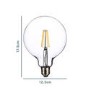 electriQ Dimmable Smart Wifi Large Filament Globe Bulb E27 screw Base - Clear finish - Alexa & Google Home compatible