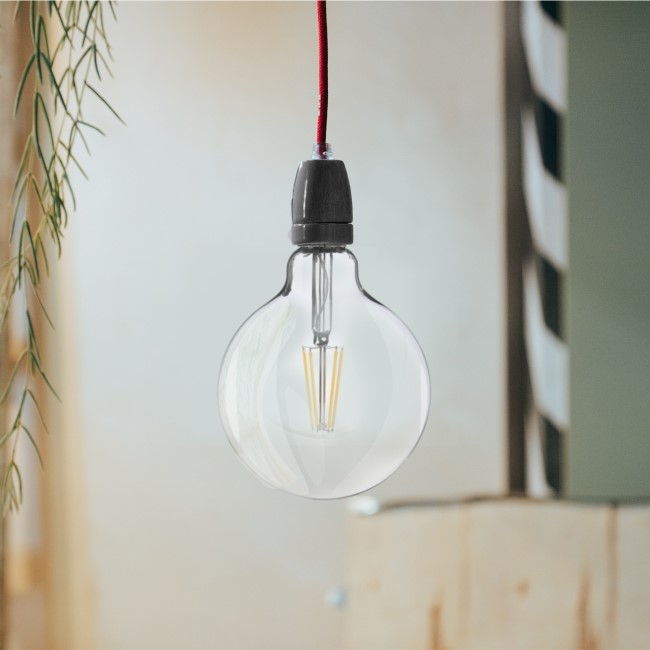 electriQ Dimmable Smart Wifi Large Filament Globe Bulb E27 screw Base - Clear finish - Alexa & Google Home compatible