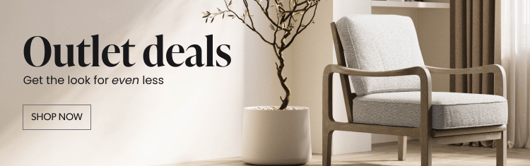 furniture outlet deals banner.