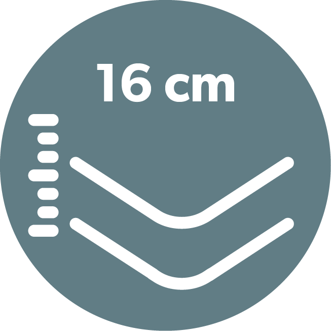 16cm Mattress Depth.