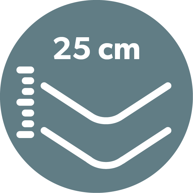 25cm mattress depth